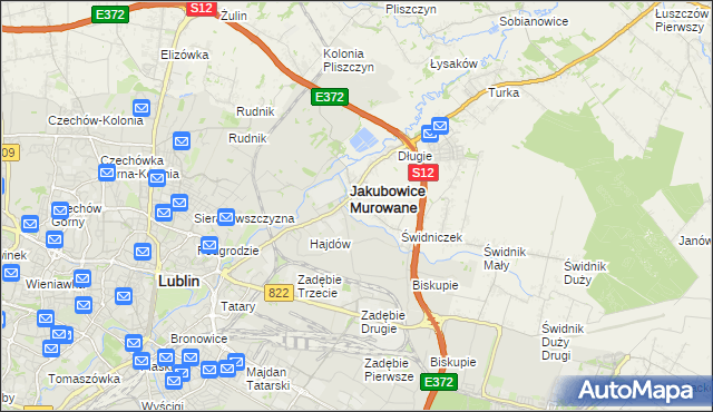 mapa Wólka powiat lubelski, Wólka powiat lubelski na mapie Targeo