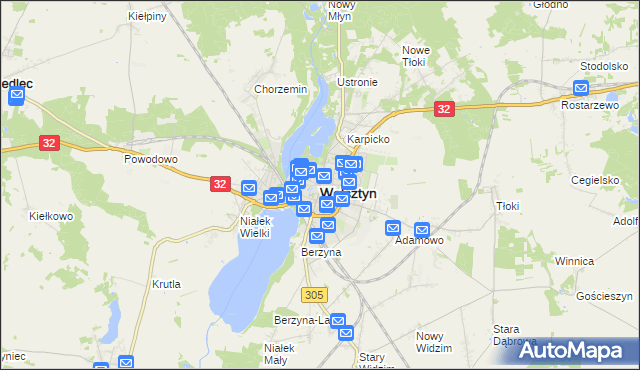 mapa Wolsztyn, Wolsztyn na mapie Targeo