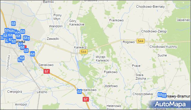 mapa Wyrąb Karwacki, Wyrąb Karwacki na mapie Targeo