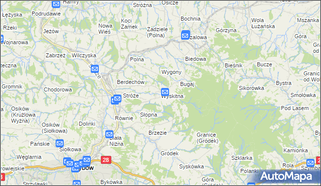 mapa Wyskitna, Wyskitna na mapie Targeo