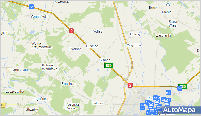mapa Żabce, Żabce na mapie Targeo