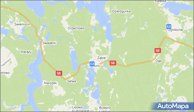 mapa Ząbie, Ząbie na mapie Targeo