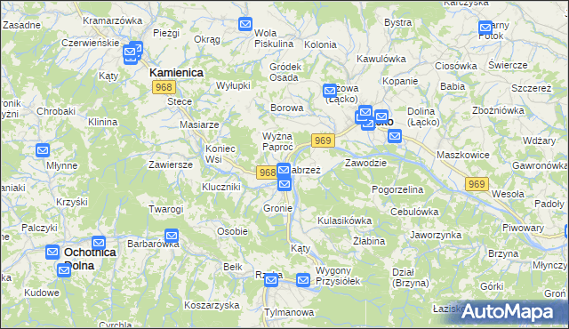 mapa Zabrzeż, Zabrzeż na mapie Targeo