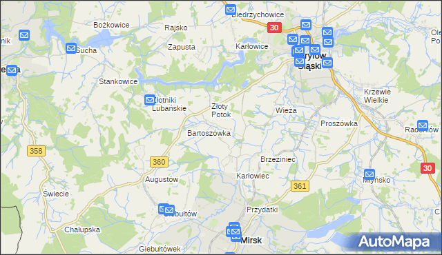 mapa Zacisze gmina Leśna, Zacisze gmina Leśna na mapie Targeo
