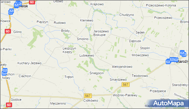 mapa Zagroba, Zagroba na mapie Targeo