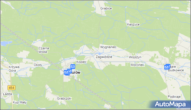 mapa Zagwiździe, Zagwiździe na mapie Targeo