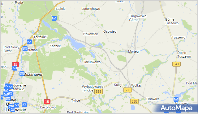 mapa Zajączkowo gmina Grodziczno, Zajączkowo gmina Grodziczno na mapie Targeo