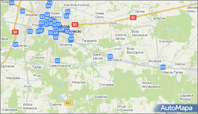 mapa Zakole-Wiktorowo, Zakole-Wiktorowo na mapie Targeo