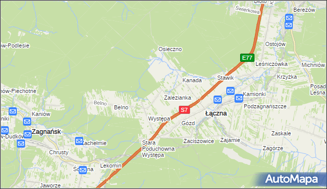 mapa Zalezianka, Zalezianka na mapie Targeo