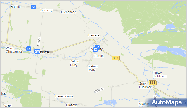 mapa Zamch, Zamch na mapie Targeo