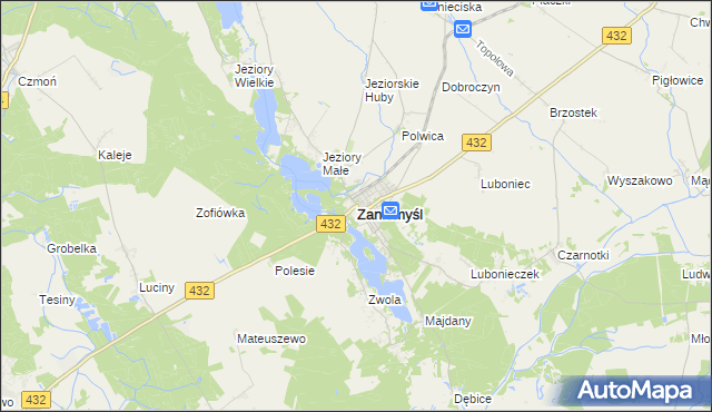 mapa Zaniemyśl, Zaniemyśl na mapie Targeo