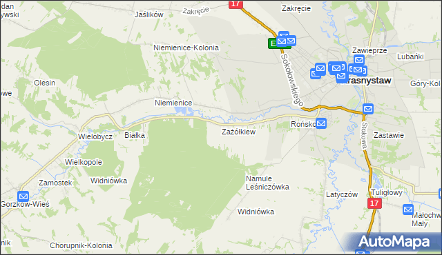 mapa Zażółkiew, Zażółkiew na mapie Targeo