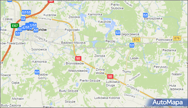 mapa Zbiroża, Zbiroża na mapie Targeo
