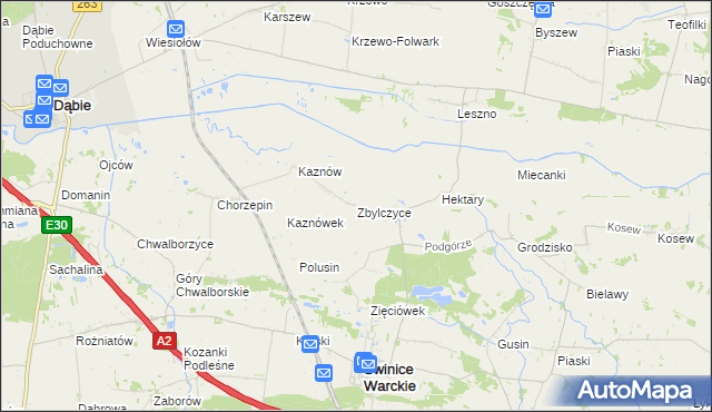 mapa Zbylczyce, Zbylczyce na mapie Targeo