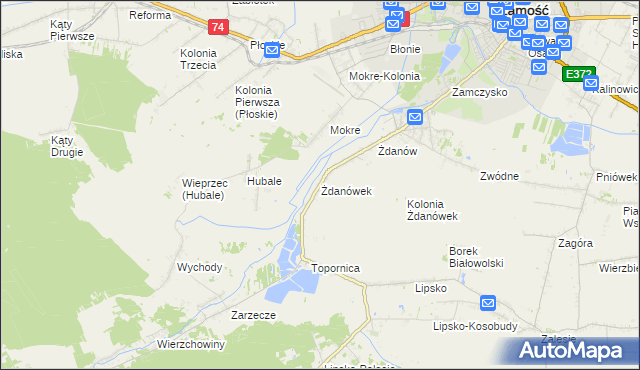 mapa Żdanówek, Żdanówek na mapie Targeo