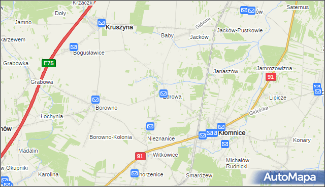 mapa Zdrowa, Zdrowa na mapie Targeo