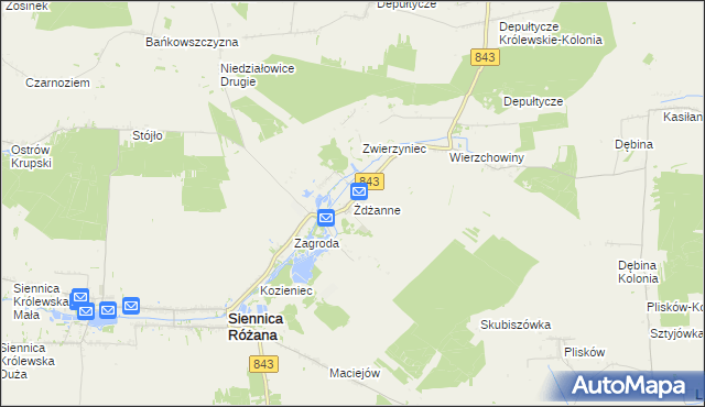 mapa Żdżanne, Żdżanne na mapie Targeo