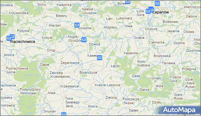 mapa Żerosławice, Żerosławice na mapie Targeo