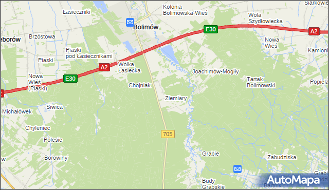 mapa Ziemiary, Ziemiary na mapie Targeo
