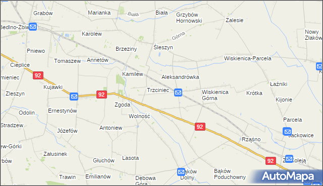 mapa Zosinów, Zosinów na mapie Targeo