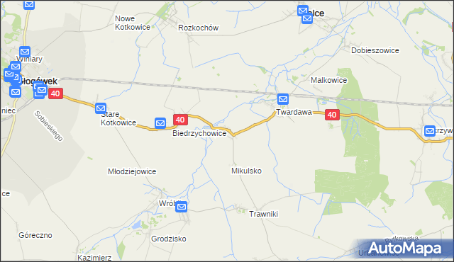 mapa Zwiastowice, Zwiastowice na mapie Targeo