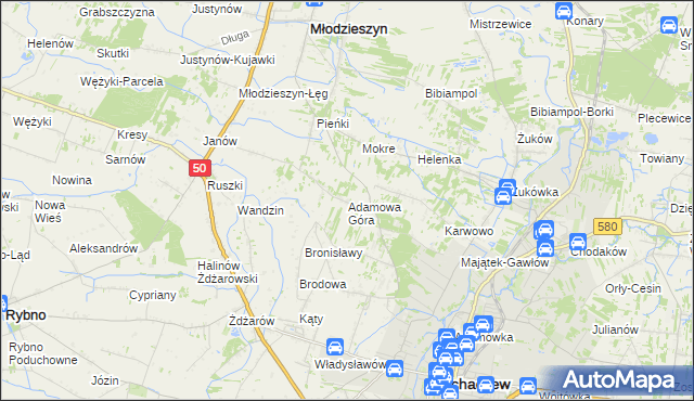 mapa Adamowa Góra, Adamowa Góra na mapie Targeo