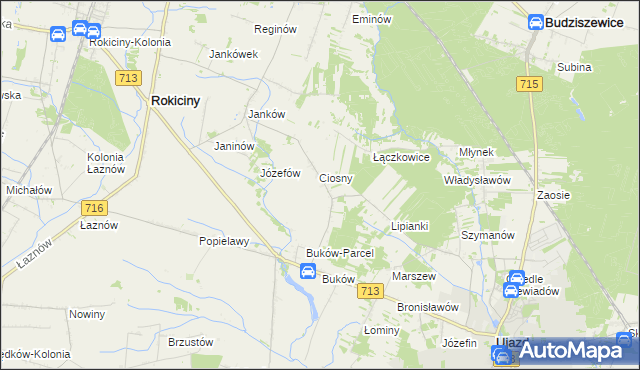 mapa Aleksandrów gmina Ujazd, Aleksandrów gmina Ujazd na mapie Targeo