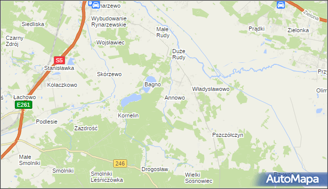 mapa Annowo gmina Łabiszyn, Annowo gmina Łabiszyn na mapie Targeo