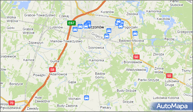 mapa Badowo-Dańki, Badowo-Dańki na mapie Targeo