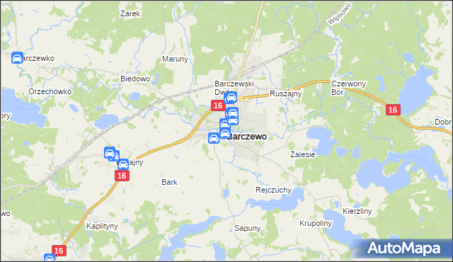 mapa Barczewo, Barczewo na mapie Targeo