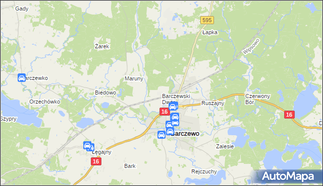 mapa Barczewski Dwór, Barczewski Dwór na mapie Targeo