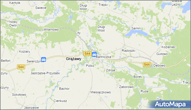 mapa Bartniczka, Bartniczka na mapie Targeo
