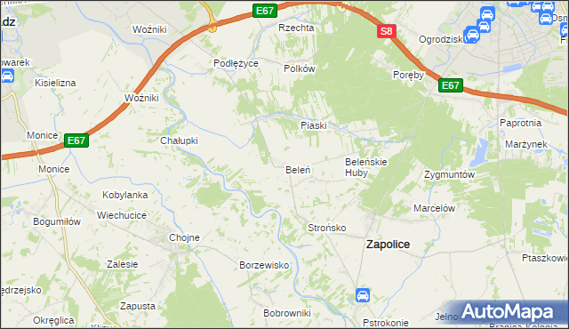 mapa Beleń, Beleń na mapie Targeo