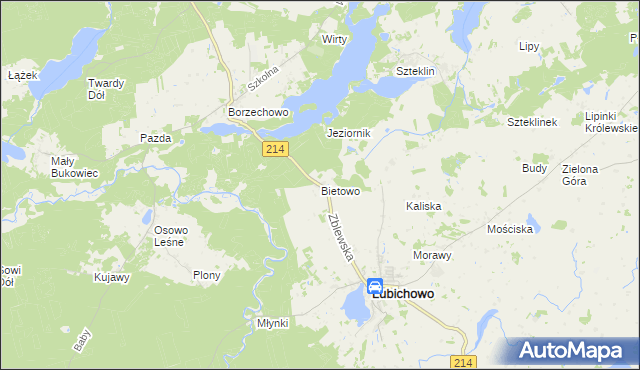 mapa Bietowo, Bietowo na mapie Targeo