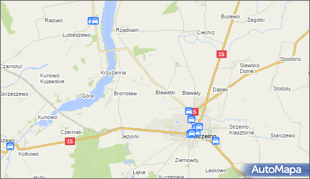 mapa Bławatki, Bławatki na mapie Targeo