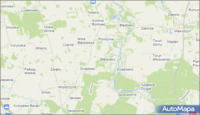 mapa Błędówko, Błędówko na mapie Targeo