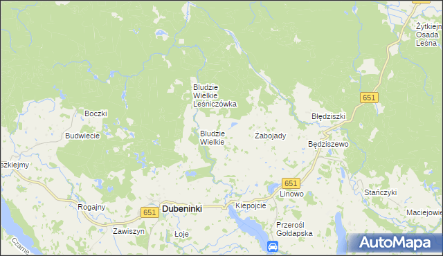 mapa Bludzie Małe, Bludzie Małe na mapie Targeo