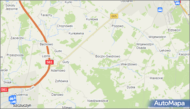 mapa Boczki-Świdrowo, Boczki-Świdrowo na mapie Targeo