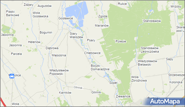 mapa Boczki Zarzeczne, Boczki Zarzeczne na mapie Targeo