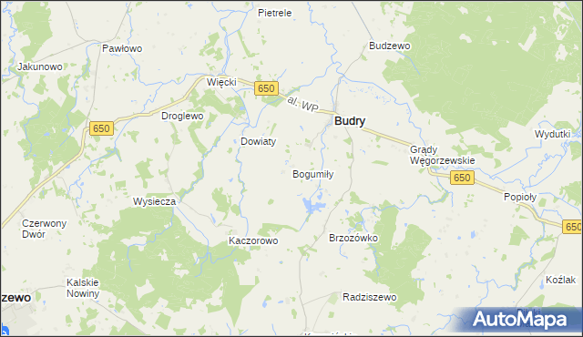 mapa Bogumiły gmina Budry, Bogumiły gmina Budry na mapie Targeo