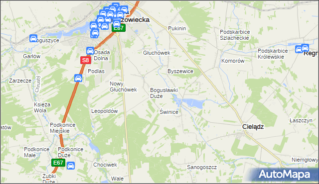 mapa Bogusławki Małe, Bogusławki Małe na mapie Targeo