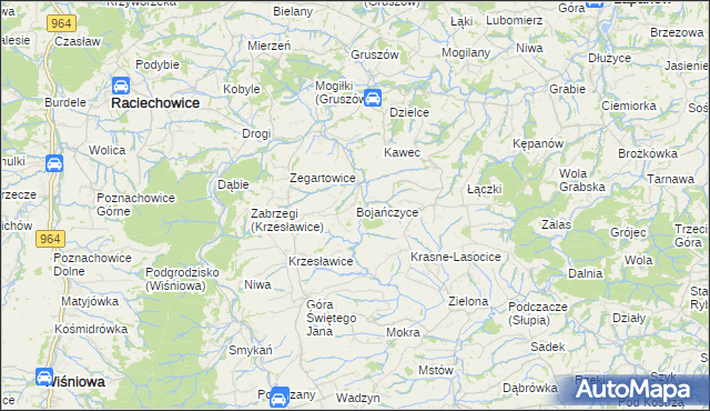 mapa Bojańczyce, Bojańczyce na mapie Targeo
