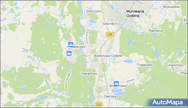 mapa Bolechowo-Osiedle, Bolechowo-Osiedle na mapie Targeo