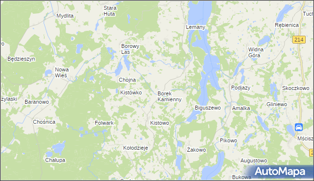 mapa Borek Kamienny, Borek Kamienny na mapie Targeo