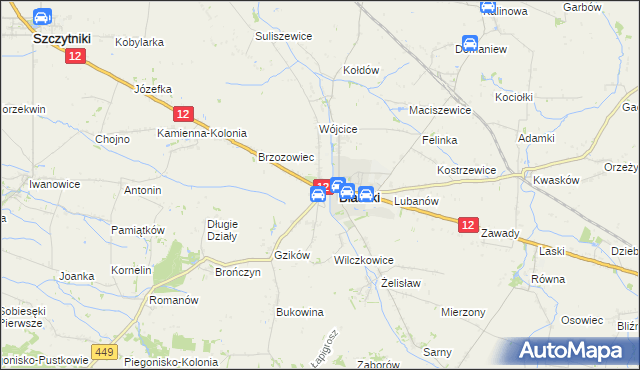 mapa Borysławice, Borysławice na mapie Targeo