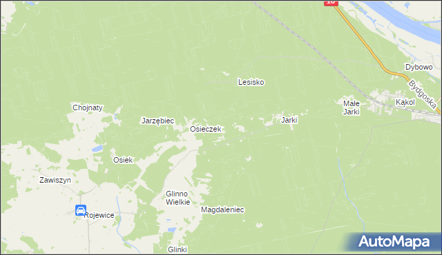 mapa Bród Kamienny, Bród Kamienny na mapie Targeo