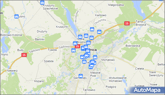 mapa Brodnica, Brodnica na mapie Targeo