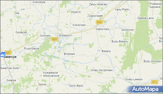 mapa Brodowo-Wity, Brodowo-Wity na mapie Targeo