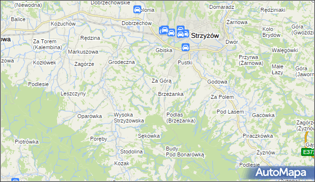 mapa Brzeżanka, Brzeżanka na mapie Targeo