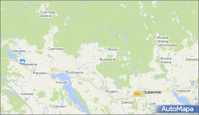 mapa Budwiecie, Budwiecie na mapie Targeo